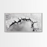 Aerial Desert, Cracked Earth, Modern Texture, Abstract Terrain, Canvas Print, Office Wall Art, Earth Tones, Contemporary Natural Art