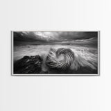 Ocean Rope Coil, Stormy Sea Art, Nautical Wall Decor, Coastal Photography, Canvas Print, Moody Ocean Art, Bathroom Wall Art, Nautical Home Decor