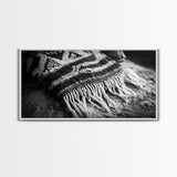Woven Fringe Detail, Boho Textile Art, Fiber Wall Tapestry, Earthy Home Decor, Canvas Print, Bedroom Wall Art, Bohemian Style Accent