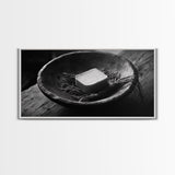 Rustic Soap Bowl, Farmhouse Kitchen Art, Homestead Decor, Simple Living Style, Canvas Print, Country Kitchen Wall Art, Autumn Accent