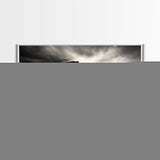 Grassy Plains, Stormy Sky, Dramatic Mountain, Monochrome Field, Canvas Print, Modern Minimalist Art, Office Wall Decor, Moody Wall Art