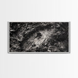 Animal Track Print, Nature Scene, Forest Ground, Autumn Photography, Framed Canvas Print, Rustic Cabin Wall Art, Earth Tone Decor