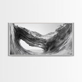 Ocean Cave, Textured Rock, Seaside Mystery, Canvas Print, Coastal Wall Art, Nature Photography, Bathroom Decor, Abstract Sea Cave