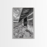 Rustic Barn, Weathered Wood, Country Charm, Canvas Print, Farmhouse Wall Art, Autumn Decor, Entryway Rustic Home Accent, Living Room Art