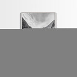Fjord Reflection, Mountain Valley Calm, Mirror Lake, Canvas Print, Hallway Wall Art, Scandinavian Style Art, Black and White Minimalist