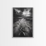 Fish Migration, Dramatic Sky, Moody Landscape, Framed Canvas Print, Dark Nature Art, Rustic Cabin Decor, Fall Wall Art, Nature Drama