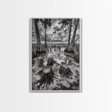 Swamp Scene, Cypress Trees, Reflection Water, Southern Nature, Canvas Print, Cabin Wall Art, Moody Landscape, Autumn Rustic Decor