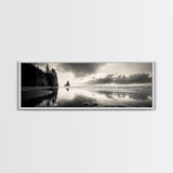 Sea Stack, Stormy Sky, Coastal Reflections, Canvas Print, Pacific Northwest Wall Art, Dramatic Seascape, Autumn Home Accent