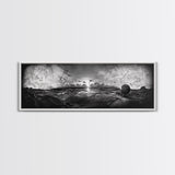 World Map, Globe Horizon, Explorer’s Dream, Canvas Print, Travel Wall Art, Surreal Photography, Study Room Adventure Decor