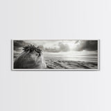 Wheat Sack, Coastal Field, Rustic Harvest, Framed Canvas Print, Farmhouse Wall Art, Autumn Kitchen Decor, Country Photography