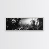 Kelp Forest, Underwater Magic, Ocean Depths, Framed Canvas Print, Marine nature photography, Bathroom wall decor, Moody coastal aesthetic