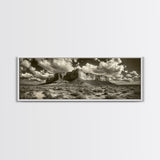 Desert Plateau, Cloudscape Drama, Western Landscape, Large Wall Art, Canvas Print, Rustic Home Decor, Minimalist Nature Art, Office Wall Decor