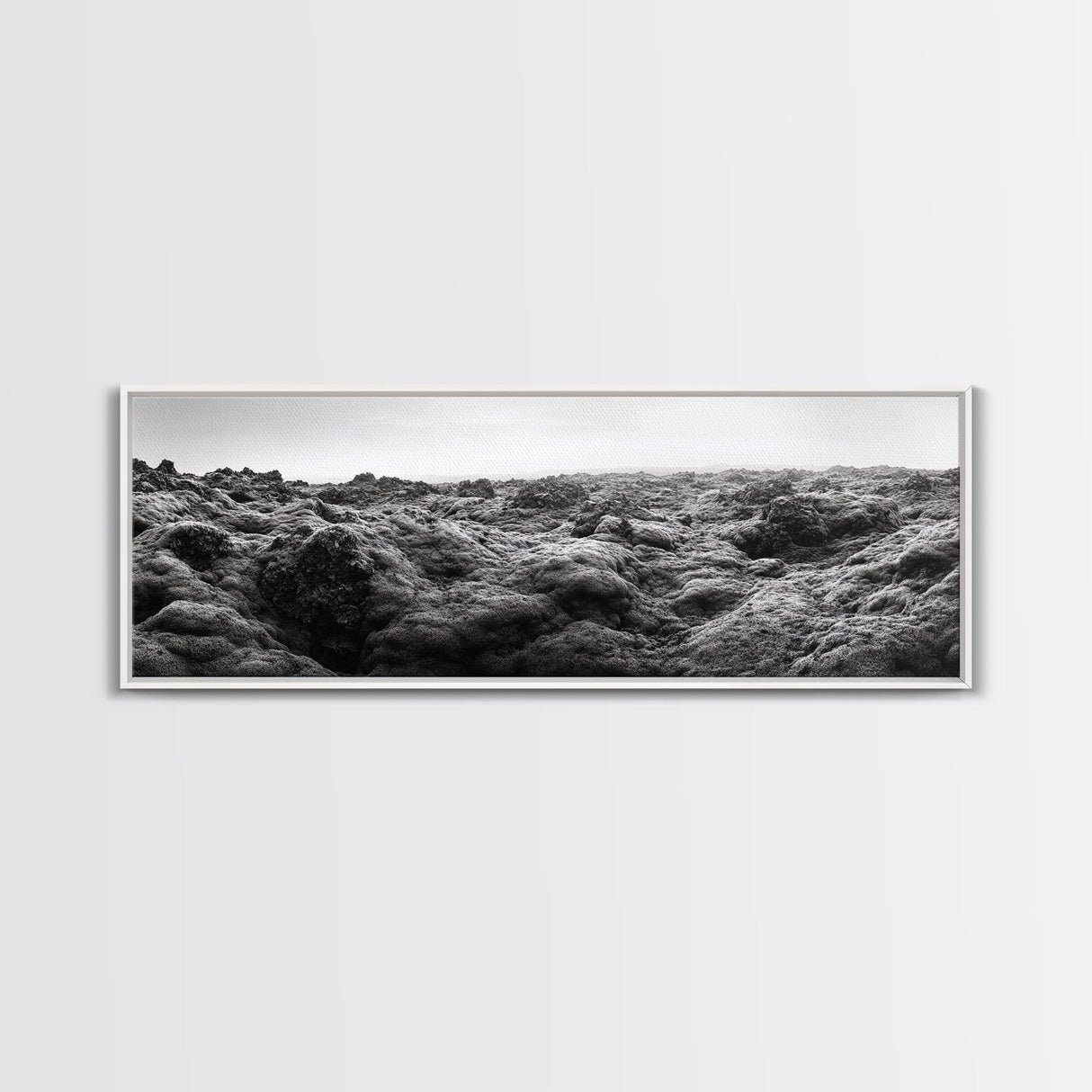 Volcanic Moss, Rugged Terrain, Icelandic Landscape, Wild Nature Scene, Canvas Print, Earthy Tones, Entryway Wall Art, Minimalist Adventure Art