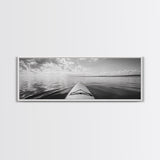 Paddleboard Ocean View, Tranquil Water Scene, Minimalist Adventure, Canvas Print, Coastal Wall Art, Calming Decor, Bedroom Zen Style