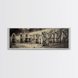 Prairie Dogs, Whimsical Critters, Nature Gathered, Canvas Print, Kids Room Art, Cute Animal Decor, Playful Black and White Art
