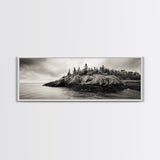 Pine Bluff, Rugged Coast, Northern Landscape, Canvas Print, Wilderness Wall Art, Rustic Decor, Lakehouse Art, Cabin Bedroom Style