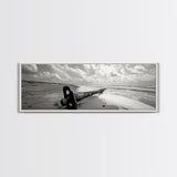 Rusted Anchor Pipe, Coastal Beach Art, Ocean Photography, Framed Canvas Print, Nautical Wall Art, Bedroom or Bathroom Decor