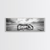 Giant Scorpion Beach, Surreal Creature, Dark Fantasy, Ocean Monster, Framed Canvas Print, Halloween Wall Art, Teen Room Decor, Bedroom Art