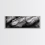 Textured Rock, Earth Tones, Natural Abstract, Framed Canvas Print, modern rustic decor, living room wall art, organic texture, neutral tones