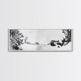 Snow Trees, Dreamy White, Winter Fantasy, Canvas Print, surreal landscape art, fantasy winter decor, magical room aesthetic, Christmas wall art
