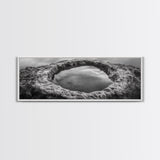 Tidal Pool Rock, Ocean Reflection, Earth Texture, Canvas Print, Zen Bathroom Wall Art, Natural Element Decor, Minimalist Photography