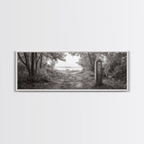 Forest Edge Trail, Nature Path Print, Sepia Photography, Cozy Autumn Vibes, Canvas Print, Entryway or Hallway Wall Art