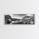 Mountain Stream, Rocky Path, Alpine Beauty, Wilderness Escape, Canvas Print, Cabin Wall Art, Nature Photography, Adventure Home Vibe