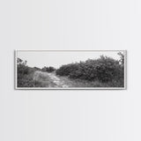Wild Apple Path, Nature Overgrowth, Autumn Orchard Trail, Canvas Print, Fall Farmhouse Kitchen Art, Rustic Seasonal Wall Decor