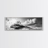 Tropical Island, Ocean Clouds, Stormy Sky, Canvas Print, Surreal Nature Wall Art, Coastal Home Decor, Dreamy Beach Scene Photography