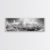 Coral Reef, Ocean Horizon, Cloudscape, Canvas Print, Underwater Nature Photography, Bathroom Wall Art, Marine Coastal Decor