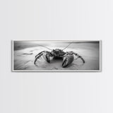 Crab Walk, Seaside Creature, Sandy Shore, Canvas Print, Coastal Nature Photography, Kids Room Ocean Decor, Minimalist Beach Art