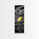 Yellow Leaf, Floating Leaf, Autumn Water Art, Nature Minimalism, Canvas Print, Zen Decor, Bathroom Wall Art, Fall Inspired Artwork