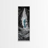 Ice Cave, Blue Glacier, Arctic Escape, Frozen Wonder, Framed Canvas Print, Winter Wall Art, Nature Lover Gift, Bedroom Photography Art
