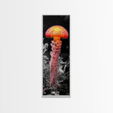Jellyfish, Ocean Glow, Underwater Beauty, Bright Sea Life, Canvas Print, Bathroom Wall Art, Coastal Vibes, Marine Nature Photography