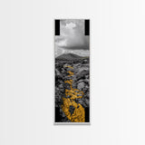 Lava Flow, Volcanic Path, Earth Texture, Yellow Stone, Canvas Print, geology wall art, bold nature photography, modern natural decor