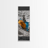 Nomadic Man, Desert Life, Color Blankets, Tribal Spirit, Framed Canvas Print, Ethnic Art, Boho Decor, Bedroom Wall Art, Cultural Piece