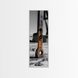 Industrial Detail, Rusty Metal, Minimalist Style, Grunge Wall Decor, Framed Canvas Print, Garage Art, Man Cave Wall Art