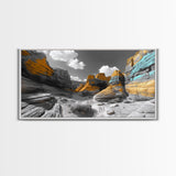 Painted Cliffs, Striped Rocks, Desert Majesty, Canyon Colors, Canvas Print, Southwest Wall Art, Nature Photography, Boho Living Room