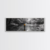 Autumn Fly Fishing, Yellow Jacket River Scene, Framed Canvas Print, Rustic Home Decor, Fisherman Gift, Nature Photography, Cabin Wall Art