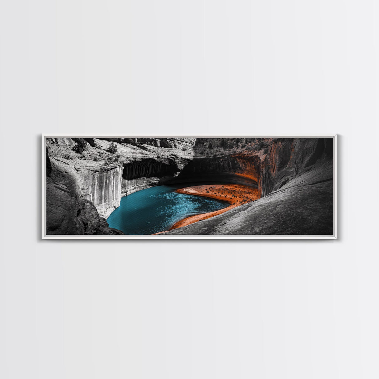 Canyon River, Turquoise Water, Dramatic Landscape, Desert Colors, Canvas Print, Adventure Wall Art, Southwest Style, Boho Living Room