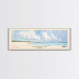 Andros, Bahamas Watercolor Beach Print, Vacation Gift, Bahamas Wall Art, Framed Canvas Print, Framed Beach Painting