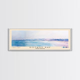 Botany Bay, United Kingdom Watercolor Print, Vacation Gift, United Kingdom Wall Art, Beach Painting, Beach Decor, Large Wall Art, Wood Frame Art