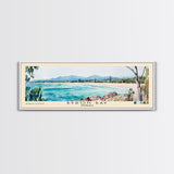 Byron Bay, Australia Watercolor Beach Print, Vacation Gift, Australia Wall Art, Beach Painting, Beach Decor, Beach Painting