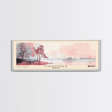 Chiemsee, Germany Watercolor Print, Vacation Gift, Germany Wall Art, Beach Painting, Beach Decor, Large Wall Art, Wood Frame Art