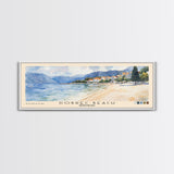 Dobrec Beach, Montenegro Watercolor Beach Print, Vacation Gift, Montenegro Wall Art, Beach Painting, Beach Decor, Beach Painting