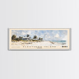 Eleuthera Island, Bahamas Watercolor Print, Vacation Gift, Bahamas Wall Art, Beach Painting, Beach Decor, Large Wall Art, Wood Frame Art