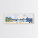 Ho Coc, Vietnam Watercolor Print, Vacation Gift, Vietnam Wall Art, Beach Painting, Beach Decor, Large Wall Art, Wood Frame Art