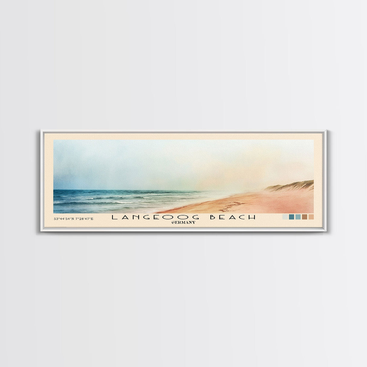 Langeoog Beach, Germany Watercolor Beach Print, Vacation Gift, Germany Wall Art, Beach Painting, Beach Decor, Beach Painting