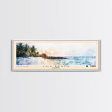 Lily Beach, Maldives Watercolor Beach Print, Vacation Gift, Maldives Wall Art, Beach Painting, Beach Decor, Beach Painting