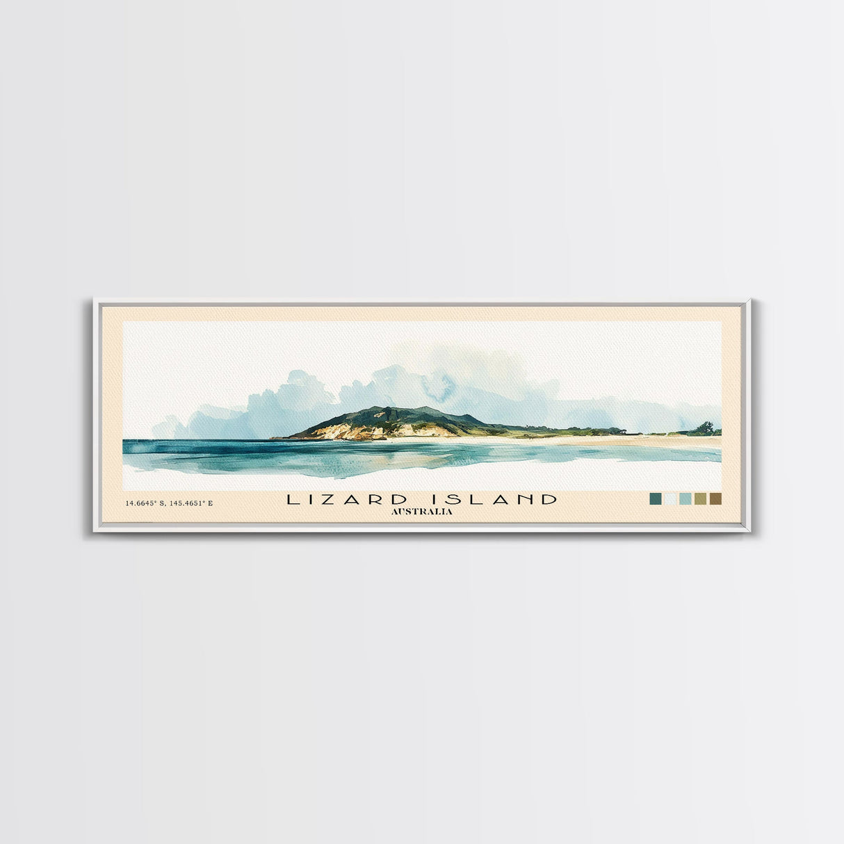 Lizard Island, Australia Watercolor Beach Print, Vacation Gift, Australia Wall Art, Beach Painting, Beach Decor, Beach Painting